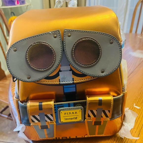 Loungefly Handbags - NWT Loungefly Gold and Brown Wall-E Backpack